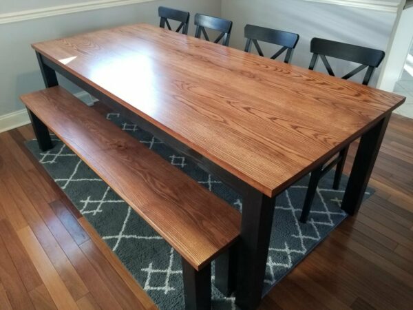 Black and wood hample dining table