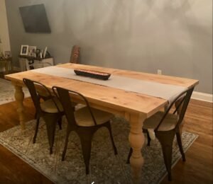 Custom wood dining table