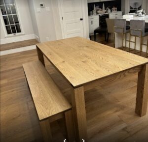 beautiful light wooden dining table