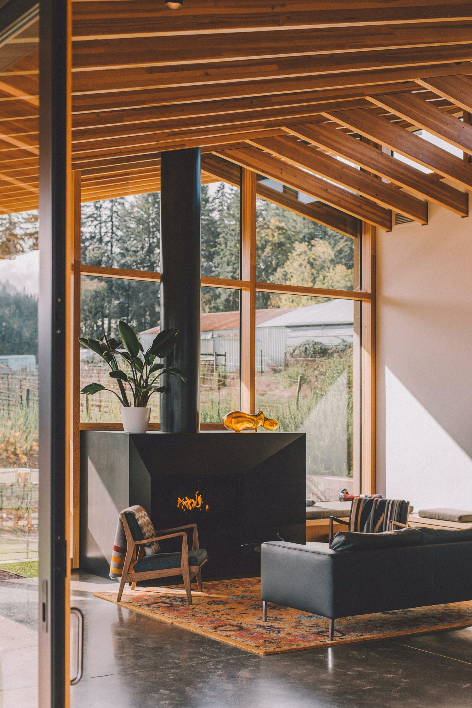 mid-century modern interior design with black furniture picture of mid-century modern style